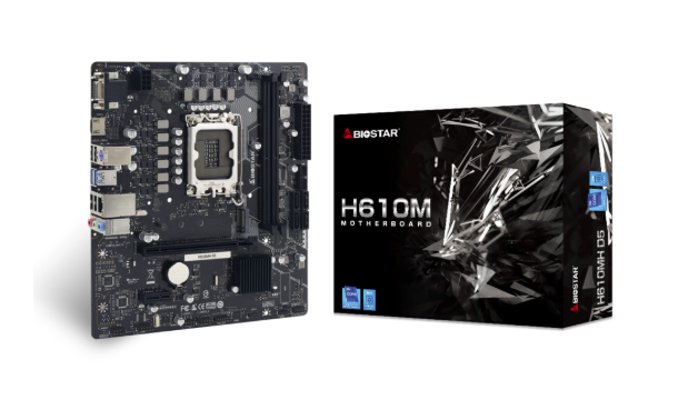 Biostar H610MH D5 Intel 1700p DDR5 5600 HDMI VGA M2 mATX