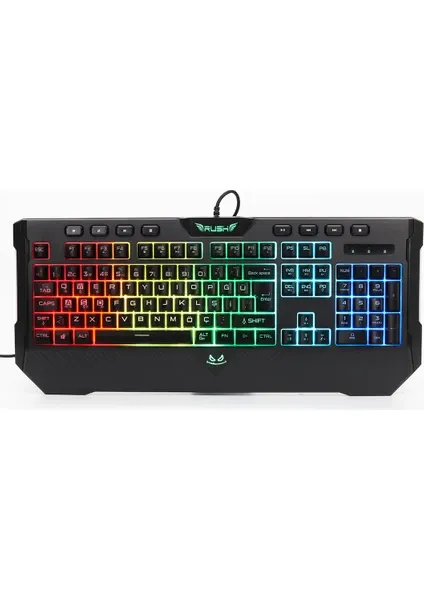 Rush Bomber RK811 Mekanik Hisli Işıklı Oyun Klavyesi