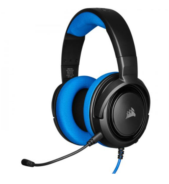 CORSAIR HS35 MIKROFONLU KABLOLU GAMING KULAKLIK MAVİ