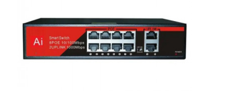 EZCOOL 8 PORT 8xFE+2xGE GIGABIT 120W POE SWİTCH