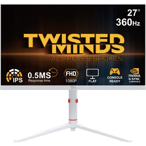 Twisted Minds Frost Serisi 27'' FHD 360HZ 0.5MS Fast IPS HDMI 2.1 Gaming Monitor, Beyaz
