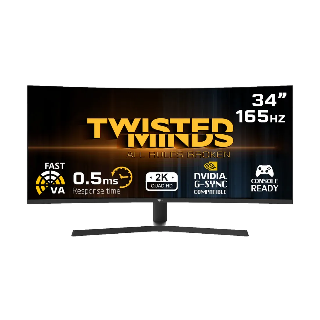 Twisted Minds Ultra Geniş Kavisli 34'' WQHD, 2K, 165HZ, 0.5MS ,VA Performans Oyuncu Monitör