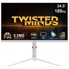 Twisted Minds Frost Serisi 24'' FHD 180HZ 0.5MS Hızlı IPS HDMI 2.1 Oyun Monitör, Beyaz