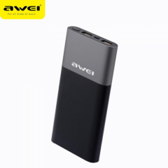 Awei P53K Çift USB Çıkışlı 10.000 MAh Powerbank, Gri