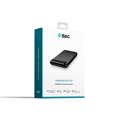Ttec PowerSlim LCD PD 10.000 mAh 20 W Powerbank, Siyah