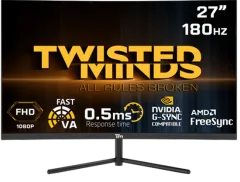Twisted Minds 27 Curved, FHD 180Hz, VA, 1ms, HDMI2.0, HDR Oyun Monitörü