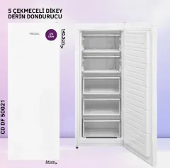 REGAL 5 ÇEKMECE DİKEY DERİN DONDURUCU CD DF 50021