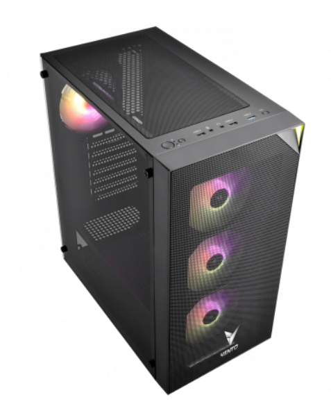 VENTO VG3400S USB3.0 4x12CM RGB FAN SIYAH E-ATX KASA (PSU YOK)