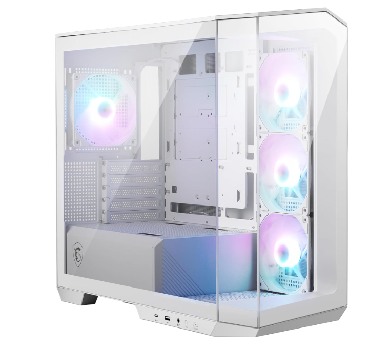 MSI MAG PANO M100R PZ TEMPERLİ CAM 3X120MM 1X120MM ARGB FAN MATX BEYAZ