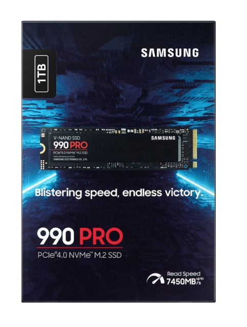SAMSUNG 990 PRO 1TB SSD M.2 NVME 7450-6900 MB MB/S