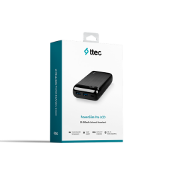 Ttec PowerSlim LCD PD 20.000 mAh 20 W Powerbank, Siyah