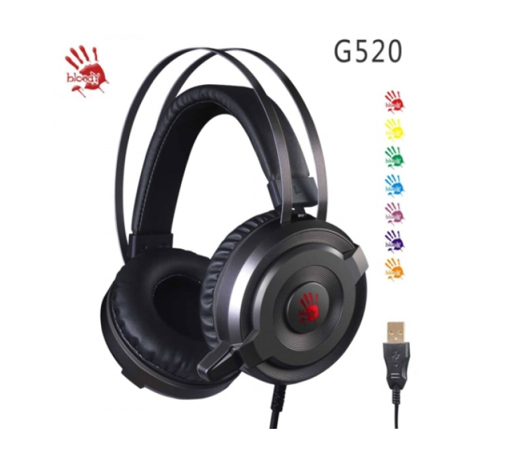 BLOODY G520 7.1 USB SİYAH GAMER KULAKLIK MIKROFONLU