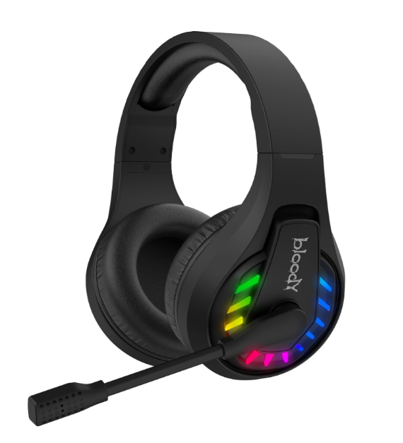 BLOODY GR230 BLACK ŞARJLI NEON -BT5.3&2.4G&3.5mm GAMING KULAKLIK