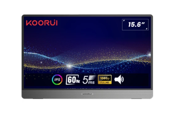 Koorui 15.6'' 15B1 IPS Type-C Siyah 5ms Taşınabilir Monitor