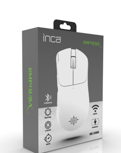 Inca IMG-329MX Empousa Bluetooth+Wireless+Wired 3 Mod Rechargeable 12000 Dpi  Macro Keys  Gaming Mouse