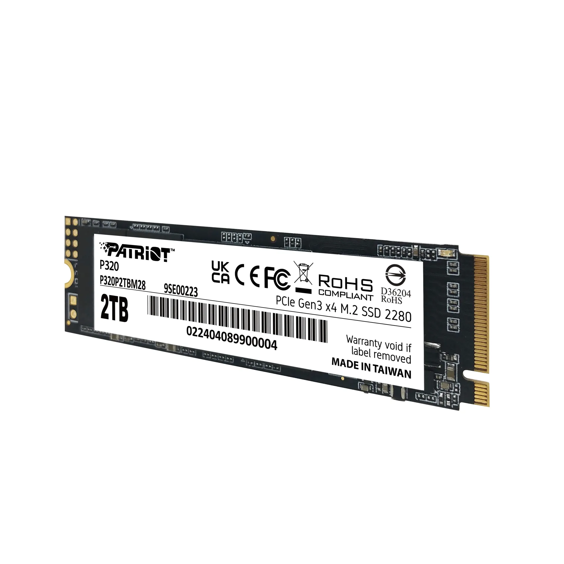 Patriot P320 Serisi 2TB 3000/2200MB/s NVMe M.2 SSD Disk
