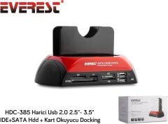 Everest Harici Usb 2.0 2.5- 3.5 IDE+SATA Hdd + Kart okuyucu Dock