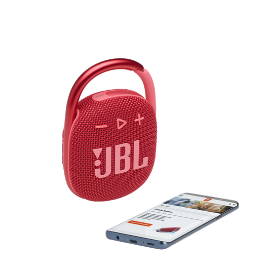JBL Clip 4 Su Geçirmez Taşınabilir Bluetooth Hoparlör, Kırmızı