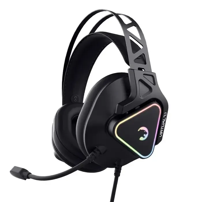 GamePower Kizaru Pro Titreşimli 7.1 Surround Hi-Fi RGB Oyuncu Kulaklığı, Siyah