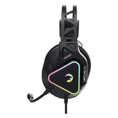 GamePower Kizaru Pro Titreşimli 7.1 Surround Hi-Fi RGB Oyuncu Kulaklığı, Siyah