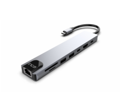 INCA ITPC-7T Type-C Hub X8 Combo Converter + Converter + Multiplexer Aluminium Housing