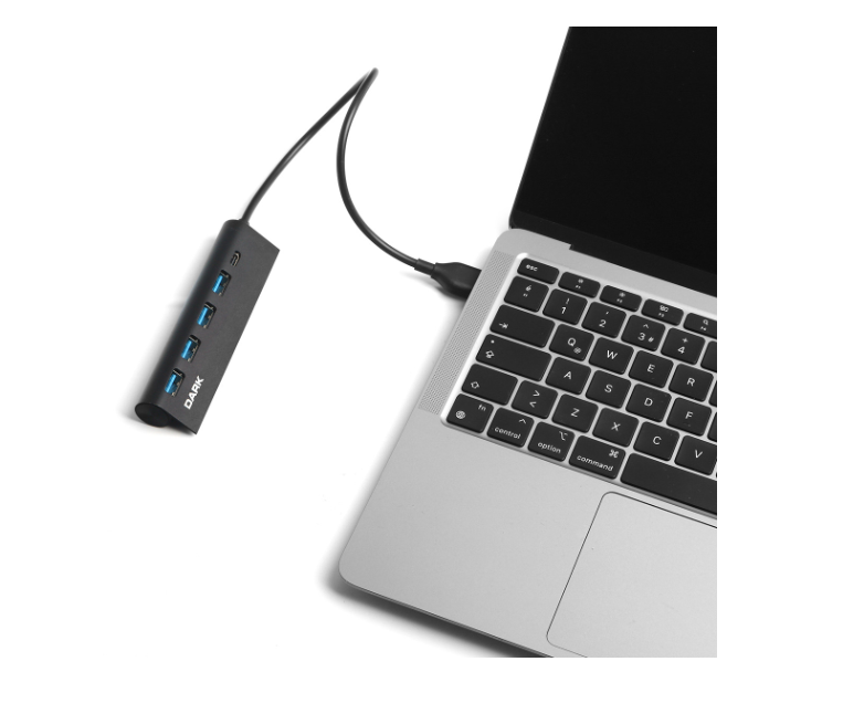 DARK DK-AC-USB346 4 PORT USB2.0/USB-C TO USB HUB SIYAH