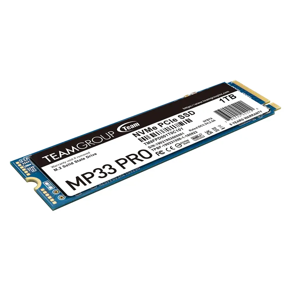 Team MP33 Pro Serisi 1TB 3500/3000MB/s NVMe PCIe Gen3x4 M.2 SSD Disk