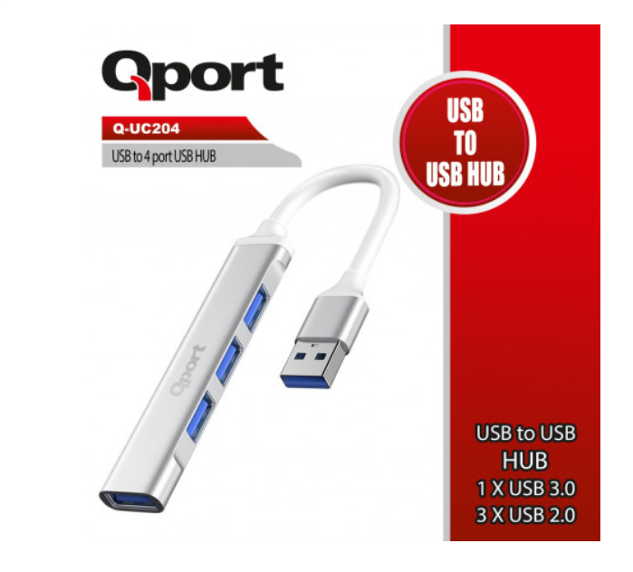 QPORT Q-UC204 USB2.0 4 PORT ÇOKLAYICI
