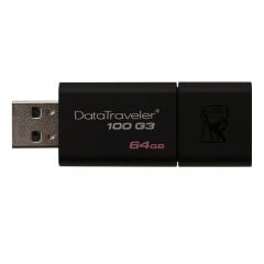KINGSTON DT100G3/64 64GB USB 3.0 FLASH BELLEK SIYAH