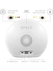 Powerway Saat Alarm USB Aux Müzik Çalar Radyo Gece Lambası Taşınabilir Space Bluetooth Hoparlör