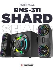 Rampage RMS-311 Shard 2+1 80W Müzik Seti - Siyah