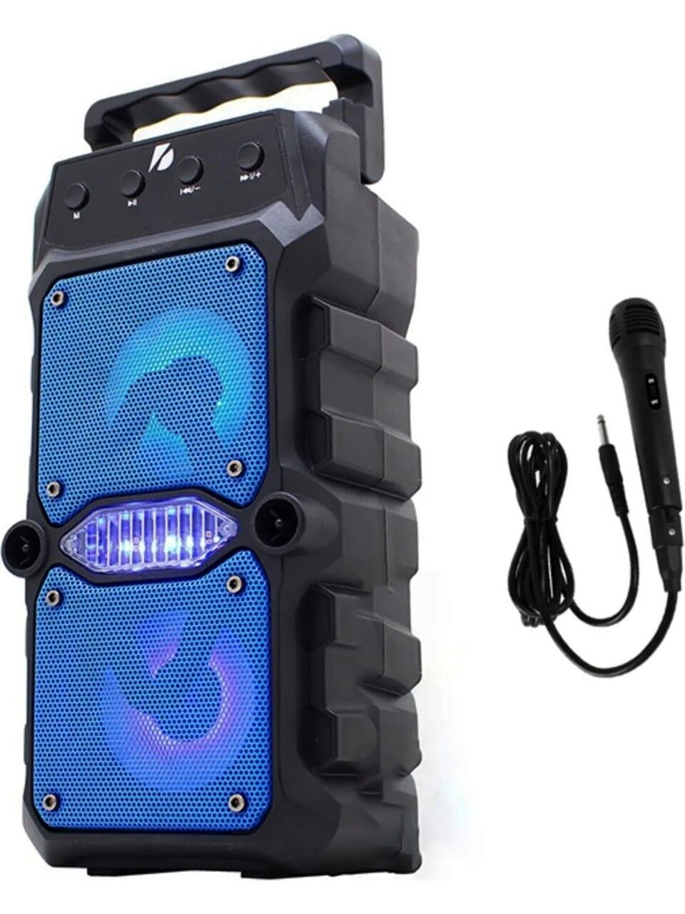PolyGold GTS-1571 Rgb Işıklı Mikrofonlu Outdoor Parti Hoparlörü Bluetooth Hoparlör 3x2'' Kablosuz Speaker