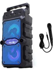 PolyGold GTS-1571 Rgb Işıklı Mikrofonlu Outdoor Parti Hoparlörü Bluetooth Hoparlör 3x2'' Kablosuz Speaker