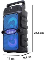 PolyGold GTS-1571 Rgb Işıklı Mikrofonlu Outdoor Parti Hoparlörü Bluetooth Hoparlör 3x2'' Kablosuz Speaker