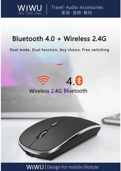 Wiwu Wimice Dual WM101 Kablolu ve Kablosuz Mouse