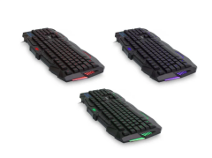 EVEREST KM-810 SİYAH Q TYPE OYUNCU 3 FARKLI AYDINLATMALI KLAVYE+MOUSE