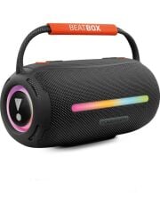 Powerway Beatbox Siyah LED Işıklı Ses Bombası USB Sd Aux Fm Radyo Bluetooh Hoparlör
