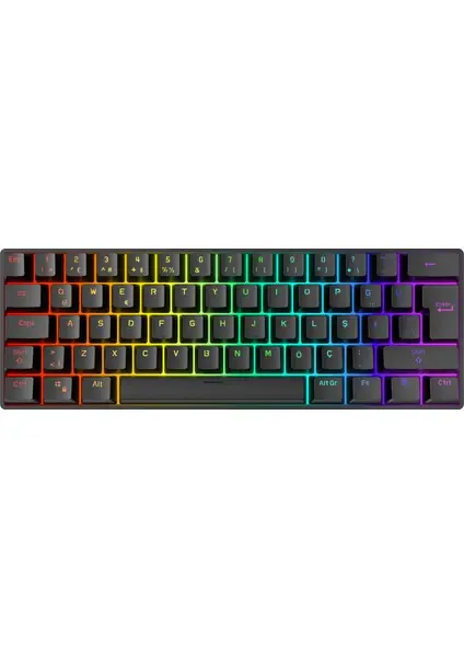 GAMEPOWER NEXA HE60 1K RGB KABLOLU MANYETİK GAMING KLAVYE/62TUŞ