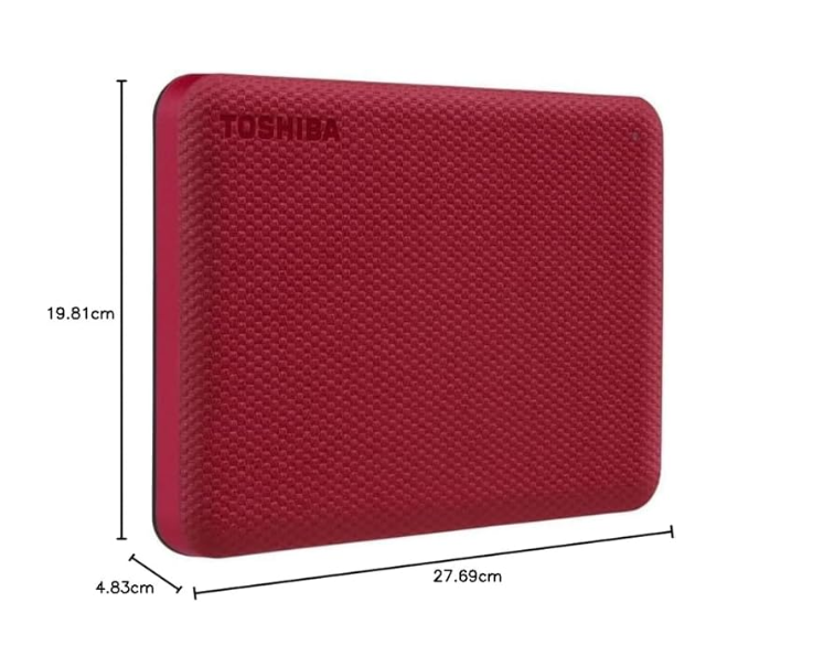 TOSHIBA CANVIO ADVANCE 2.5 4TB USB 3.2 RED EXTERNAL HDD