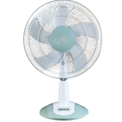 Queen 16'' 5 Kanatlı Sessiz Masaüstü Vantilatör Beyaz