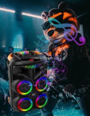 Dahili amplifikatör hoparlör kutusu ile WGY-8888 taşınabilir BT güçlendirilmiş 8 ''hoparlör ekstra bas