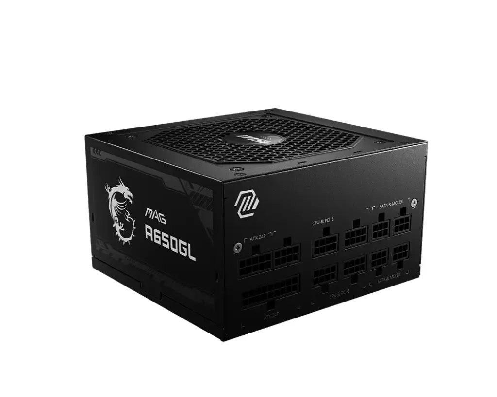MSI MAG A650GL 650W 80 Plus Gold 120mm Fan Power Supply