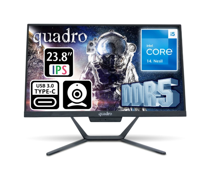 QUADRO AIO STARK H424D5-145165 23.8'' i5-14400 16GB 512GB SSD DOS