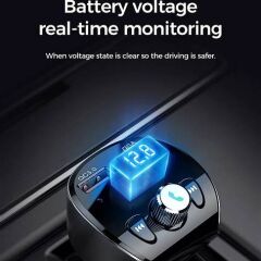Joyroom JR-CL02 Bluetooth Hızlı Şarjlı Araç Fm Transmitter