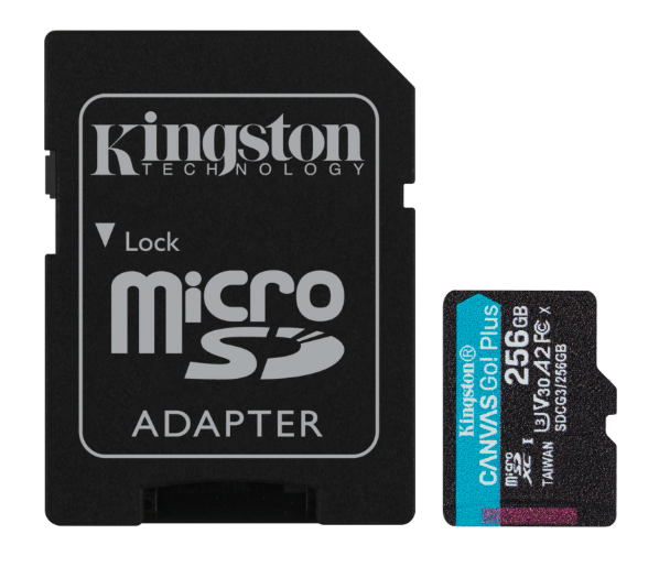 KINGSTON 256GB MICRO SDHC CANVAS GO PLUS KART