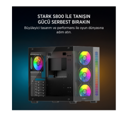JAMES DONKEY STARK S800 4X ARGB SİYAH KASA 750W