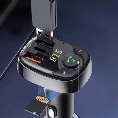 Wiwu PC600 36W Hızlı Şarj Destekli Dijital Göstergeli Bluetooth Fm Transmitter