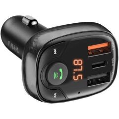Wiwu PC600 36W Hızlı Şarj Destekli Dijital Göstergeli Bluetooth Fm Transmitter