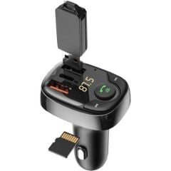 Wiwu PC600 36W Hızlı Şarj Destekli Dijital Göstergeli Bluetooth Fm Transmitter