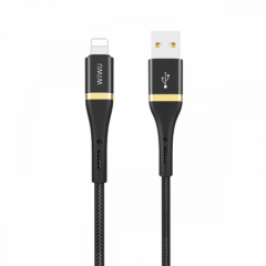 Wiwu Elite ED-100 2m Lightning Usb Şarj Kablosu, Siyah